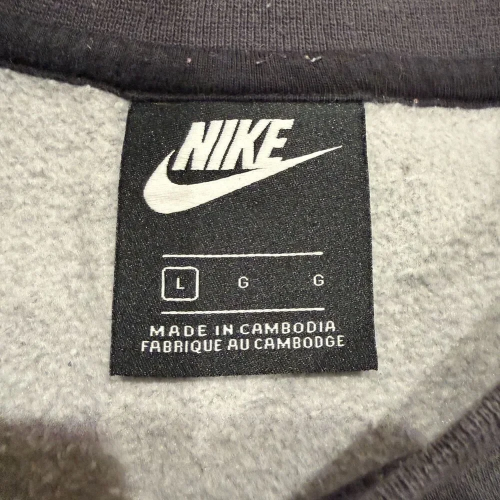 Nike Men’s Black Gray Camo Crewneck Sweatshirt - Men's Large